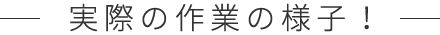 実際の作業の様子！